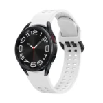 Double-row Hole Solid Color Silicone Watch Band