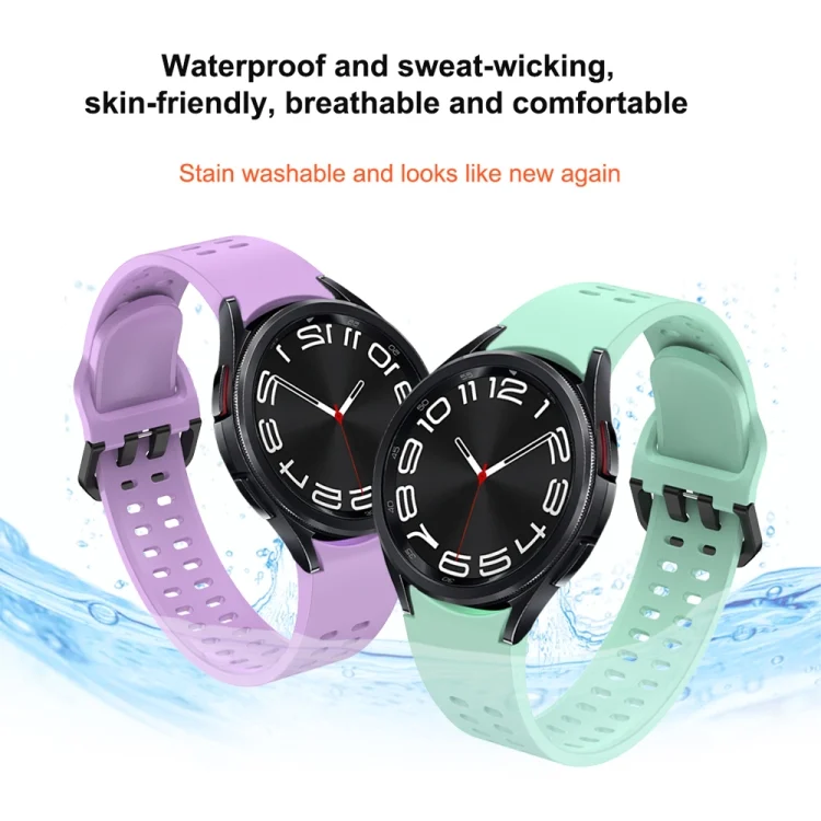 EDA0052358_B2.webp Double-row Hole Solid Color Silicone Watch Band - Image 3