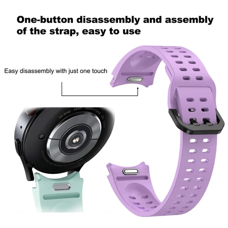 EDA0052358_B3.webp Double-row Hole Solid Color Silicone Watch Band - Image 4