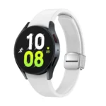 Magnetic Folding Silver Buckle Silicone Watch Band