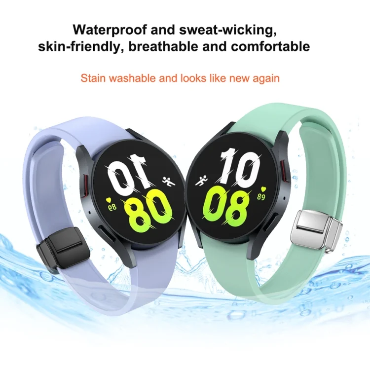 EDA0052359_B2.webp Magnetic Folding Silver Buckle Silicone Watch Band - Image 3