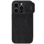 NILLKIN QIN Series Pro Sliding Camera Cover Design Leather Phone Case, For iPhone 15 Pro Max, For iPhone 15 Pro, For iPhone 15 Plus, For iPhone 15