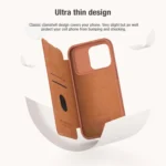 NILLKIN QIN Series Pro Sliding Camera Cover Design Leather Phone Case, For iPhone 15 Pro Max, For iPhone 15 Pro, For iPhone 15 Plus, For iPhone 15 - Image 4