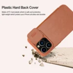 NILLKIN QIN Series Pro Sliding Camera Cover Design Leather Phone Case, For iPhone 15 Pro Max, For iPhone 15 Pro, For iPhone 15 Plus, For iPhone 15 - Image 7