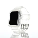 Transparent TPU Integrated Replacement Watch Strap, For Apple Watch Series 8&7 41mm / SE 2&6&SE&5&4 40mm / 3&2&1 38mm, For Apple Watch Series 7 45mm / 6 & SE & 5 & 4 44mm / 3 & 2 & 1 42mm