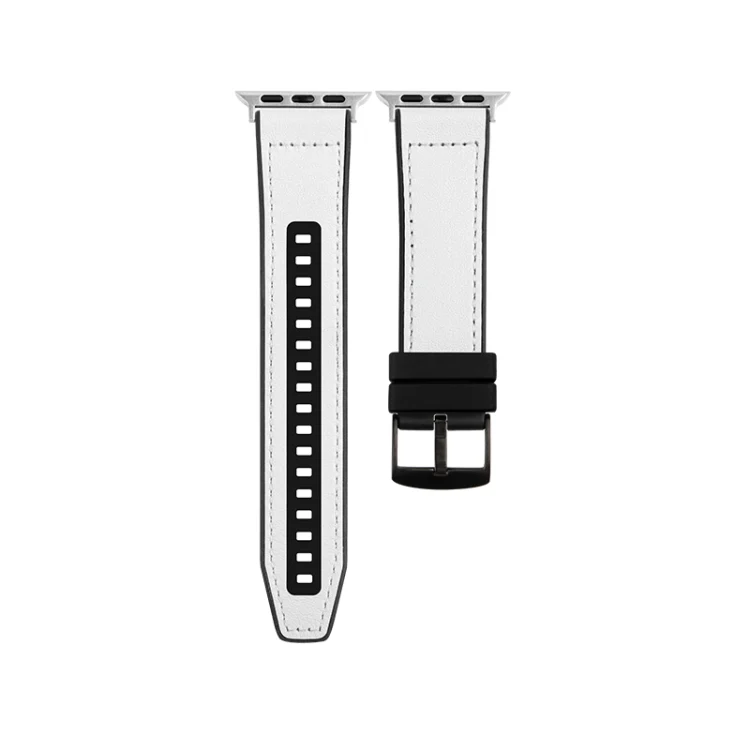 Hybrid Leather Silicone Watch Band, For Apple Watch 38mm