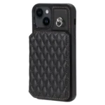 Grid Texture Card Bag Phone Case with Lanyard, For iPhone 14, For iPhone 14 Pro, For iPhone 14 Pro Max, For iPhone SE 2022 / 2020 / 8 / 7 - Image 2