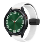 Magnetic Black Buckle Slim Silicone Watch Band