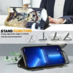 3D Painted Leather Phone Case, For iPhone 16 Pro Max, For iPhone 16 Pro - Image 5