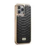 Fierre Shann Python Texture Electroplating PU Phone Case, For iPhone 15 Pro, For iPhone 15 Plus, For iPhone 15, For iPhone 14 Plus, For iPhone 14 - Image 2