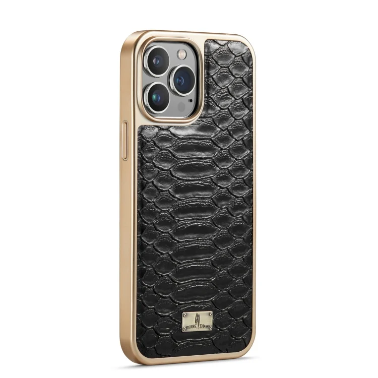 EDA005262807A_1.webp Fierre Shann Python Texture Electroplating PU Phone Case, For iPhone 15 Pro, For iPhone 15 Plus, For iPhone 15, For iPhone 14 Plus, For iPhone 14 - Image 2