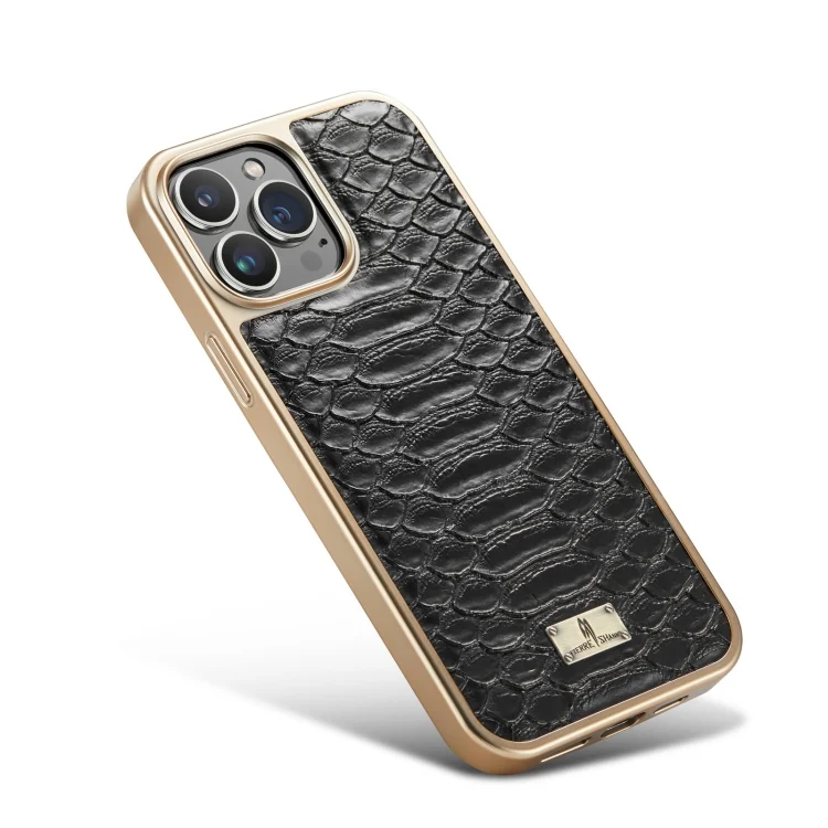 EDA005262807A_3.webp Fierre Shann Python Texture Electroplating PU Phone Case, For iPhone 15 Pro, For iPhone 15 Plus, For iPhone 15, For iPhone 14 Plus, For iPhone 14 - Image 4