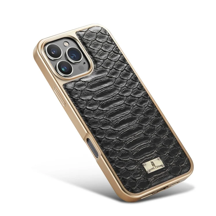 EDA005262809A_4.webp Fierre Shann Python Texture Electroplating PU Phone Case, For iPhone 16 Pro Max, For iPhone 16 Pro, For iPhone 16 Plus, For iPhone 16, For iPhone 15 Pro Max - Image 5