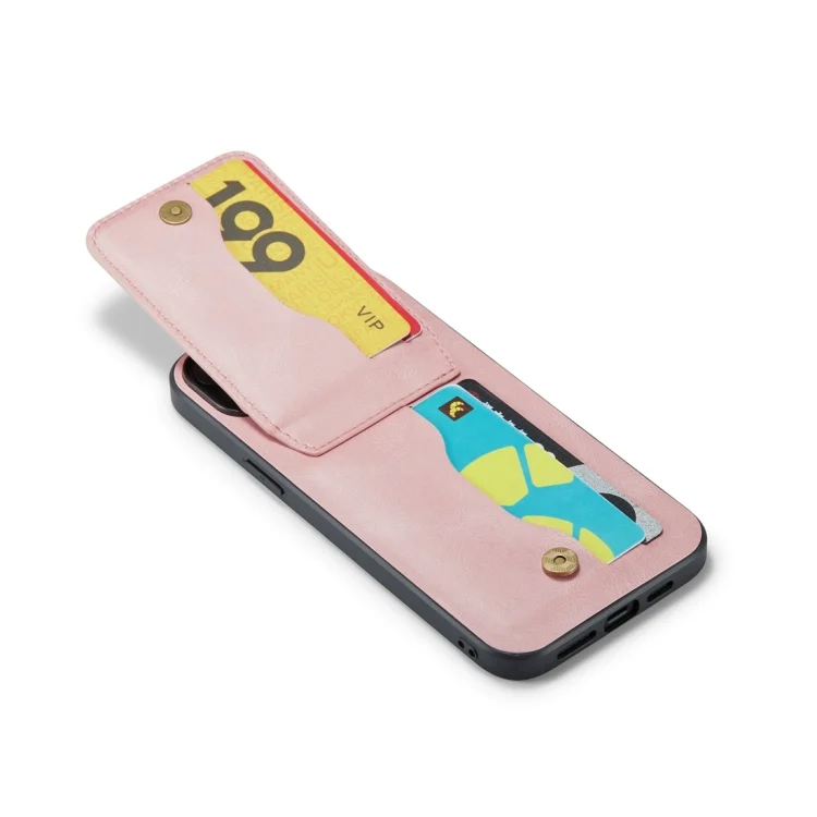 EDA005265203A_4.webp Fierre Shann Crazy Horse Card Holder Back Cover PU Phone Case, For iPhone 15 Plus, For iPhone 15 - Image 5