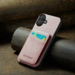 Fierre Shann Crazy Horse Card Holder Back Cover PU Phone Case, For iPhone 16, For iPhone 15 Pro Max, For iPhone 15 Pro - Image 2