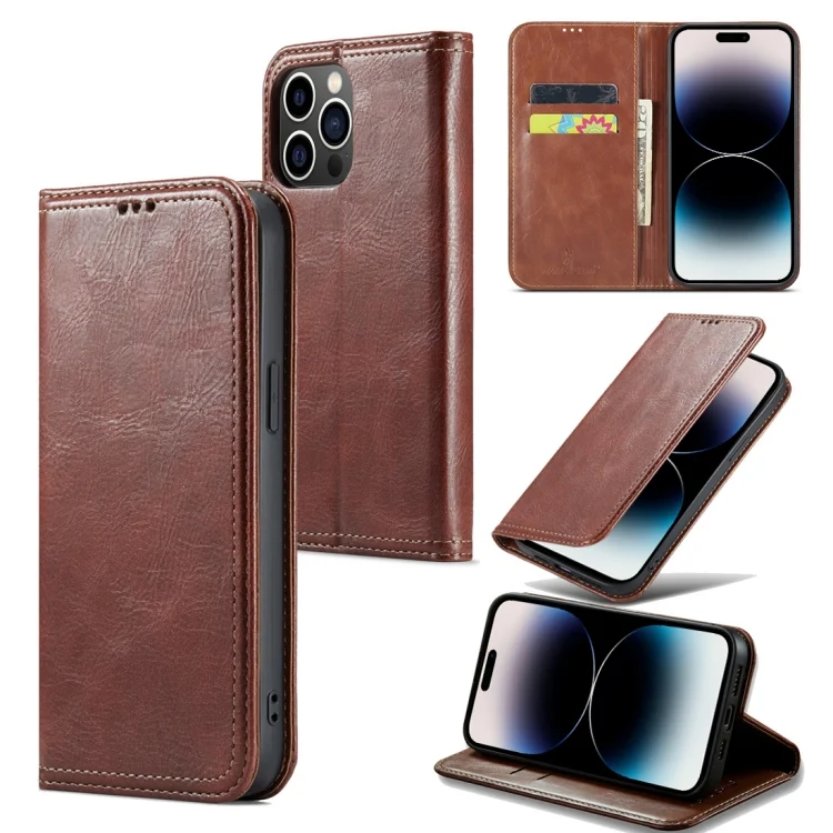 EDA005266701A.webp Fierre Shann Vintage Bark Texture Wallet Leather Phone Case, For iPhone 15 Pro Max, For iPhone 15 Pro, For iPhone 15 Plus, For iPhone 15 - Image 1