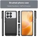 Brushed Texture Carbon Fiber TPU Phone Case, For Xiaomi Redmi K70 Pro, For Xiaomi Redmi 12 5G, For Xiaomi Redmi Note 12R, For Xiaomi 13T Pro, For Xiaomi 13T - Image 2