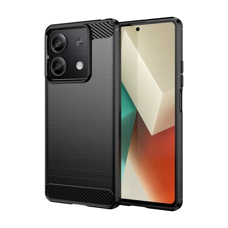 EDA005272416A.webp Brushed Texture Carbon Fiber TPU Phone Case, For Xiaomi Poco X6 Neo, For Xiaomi Redmi 13C 5G, For Xiaomi Redmi K70E, For Xiaomi Poco X6 Pro 5G, For Xiaomi Poco C65, For Xiaomi 14 Pro - Image 1