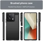 Brushed Texture Carbon Fiber TPU Phone Case, For Xiaomi Poco X6 Neo, For Xiaomi Redmi 13C 5G, For Xiaomi Redmi K70E, For Xiaomi Poco X6 Pro 5G, For Xiaomi Poco C65, For Xiaomi 14 Pro - Image 2