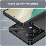 Brushed Texture Carbon Fiber TPU Phone Case, For Xiaomi Poco X6 Neo, For Xiaomi Redmi 13C 5G, For Xiaomi Redmi K70E, For Xiaomi Poco X6 Pro 5G, For Xiaomi Poco C65, For Xiaomi 14 Pro - Image 6