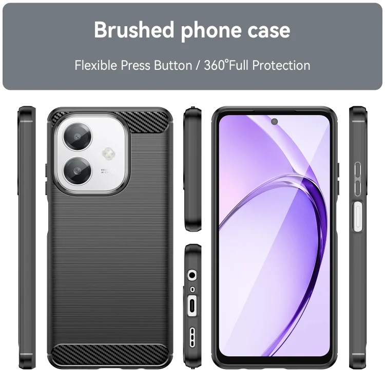 EDA005272613A_1.webp Carbon Fiber Brushed Texture TPU Phone Case, For OPPO A3x 5G India, For OPPO A3 Energy, For OPPO Reno12 F 4G, For OPPO Reno12 F 5G, For OPPO A3 Pro India, For OPPO Reno12 Pro Global - Image 2