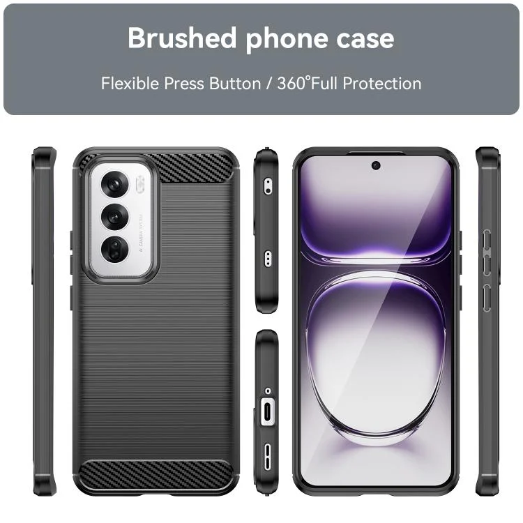 EDA005272617A_1.webp Carbon Fiber Brushed Texture TPU Phone Case, For OPPO Reno12 Global, For OPPO A60, For OPPO K12 5G, For OPPO F25 Pro 5G, For OPPO Reno11 F 5G Global, For OPPO Reno11 Global - Image 2