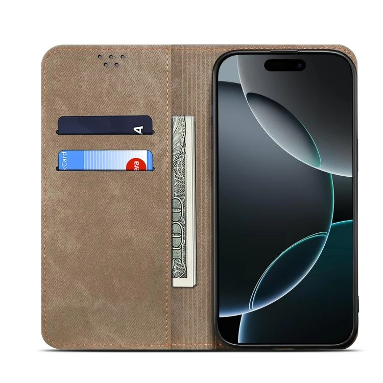 EDA005276820A_3.webp Denim Texture Casual Style Horizontal Flip Leather Case, For OPPO A5 Pro Global, For OPPO Find X8, For OPPO K12x 5G Global, For OPPO A3X 5G India, For OPPO Reno12 F 5G Global - Image 4