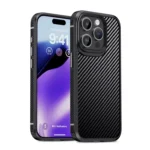 iPAKY MG Series Carbon Fiber PC + TPU Protective Phone Case, For iPhone 15 Pro Max, For iPhone 15 Pro, For iPhone 15 Plus, For iPhone 15
