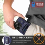 Zipper Card Slots RFID Phone Case, For iPhone 15 Pro Max, For iPhone 15 Pro, For iPhone 15 Plus, For iPhone 15 - Image 6