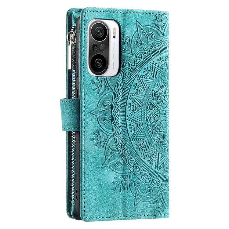 EDA005314402A_2.webp Multi-Card Totem Zipper Leather Phone Case, For Xiaomi Redmi K40 - Image 3