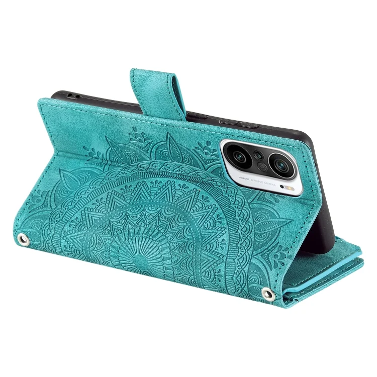 EDA005314402A_3.webp Multi-Card Totem Zipper Leather Phone Case, For Xiaomi Redmi K40 - Image 4