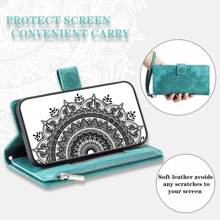 EDA005314402A_5.webp Multi-Card Totem Zipper Leather Phone Case, For Xiaomi Redmi K40 - Image 6