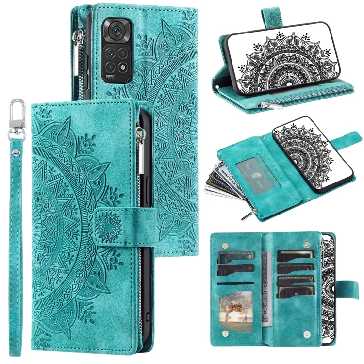 Multi-Card Totem Zipper Leather Phone Case, For Xiaomi Redmi Note 11 Pro 4G/5G Global, For Xiaomi Redmi Note 11 Global/Note 11S, For Xiaomi 11T