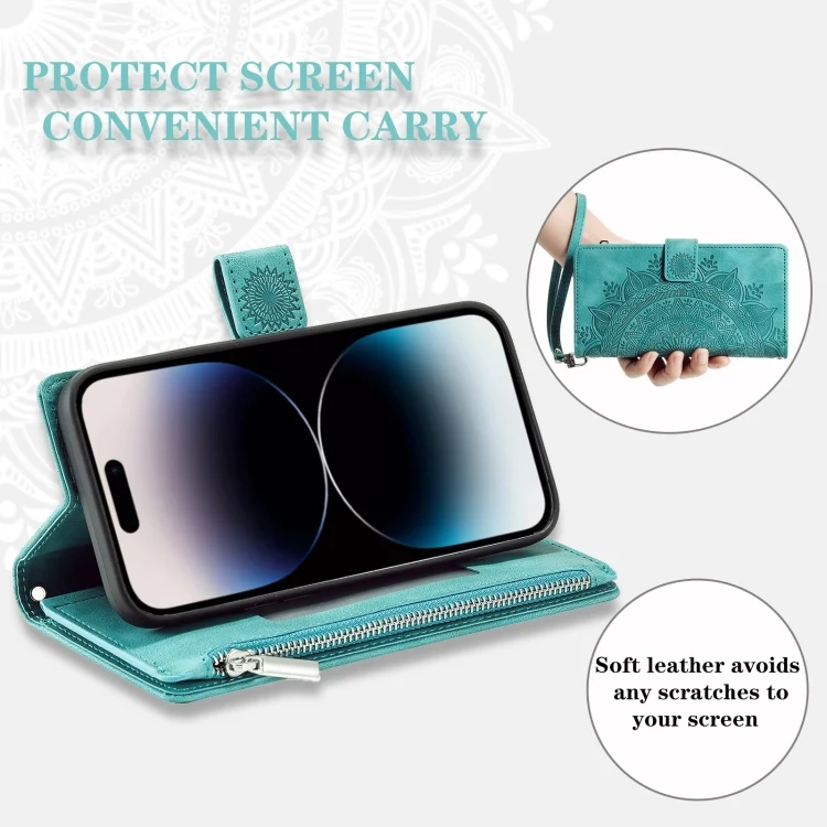 EDA005314410A_5.webp Multi-Card Totem Zipper Leather Phone Case, For Xiaomi Redmi 13 4G, For Xiaomi 12T / 12T Pro, For Xiaomi Redmi A1 4G - Image 6