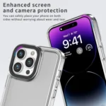 Transparent Acrylic + TPU Shockproof Phone Case, For iPhone 15 Pro Max, For iPhone 15 Pro, For iPhone 15, For iPhone 14/13, For iPhone 14 Pro, For iPhone 14 Pro Max - Image 3