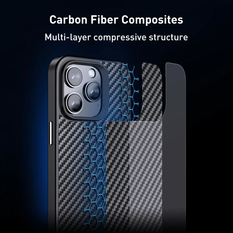 EDA005385102A_4.webp wlons Magsafe Carbon Fiber Kevlar TPU Phone Case, For iPhone 15 Pro Max, For iPhone 15 Pro, For iPhone 15 Plus, For iPhone 15 - Image 5