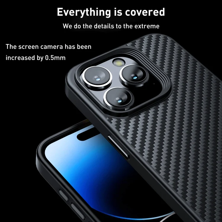 EDA005385102A_6.webp wlons Magsafe Carbon Fiber Kevlar TPU Phone Case, For iPhone 15 Pro Max, For iPhone 15 Pro, For iPhone 15 Plus, For iPhone 15 - Image 7