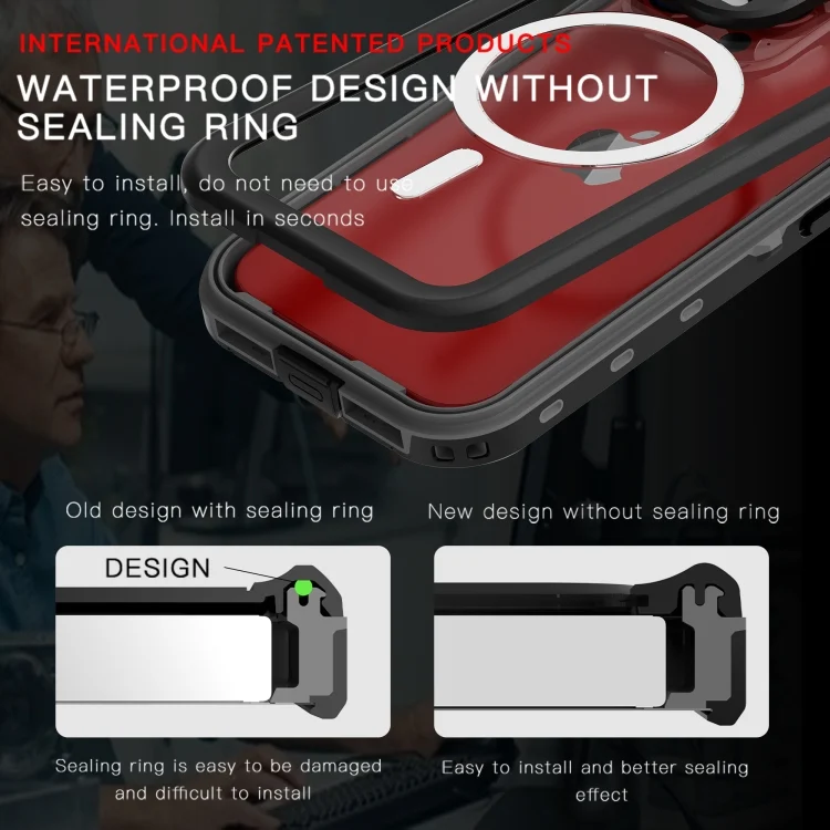 EDA005385501A_2.webp RedPepper IP68 Waterproof MagSafe Phone Case, For iPhone 15 Pro Max, For iPhone 15 Pro, For iPhone 15 Plus, For iPhone 15 - Image 4