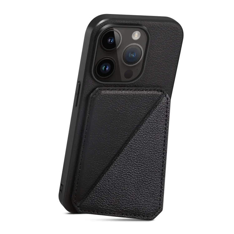 EDA005391506A_1.webp Imitation Calfskin Leather Back Phone Case with Holder, For iPhone 14, For iPhone 14 Pro, For iPhone 14 Pro Max, For iPhone SE 2022 / 2020 / 8 / 7, For iPhone 13 Pro Max - Image 2
