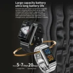 K80 1.57 inch Leather Band IP67 Earphone Detachable Smart Watch Support Bluetooth Call - Image 11