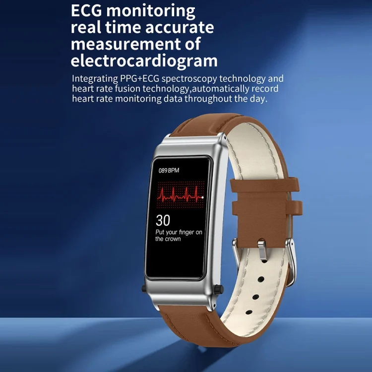 EDA005405101_B4.webp K80 1.57 inch Leather Band IP67 Earphone Detachable Smart Watch Support Bluetooth Call - Image 5