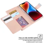 GOOSPERY RICH DIARY Crazy Horse Texture Leather Phone Case, For iPhone 15, For iPhone 15 Plus - Image 6