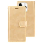 GOOSPERY MANSOOR DIARY 9 Card Slots Leather Phone Case, For iPhone 15 Pro Max, For iPhone 15 Pro