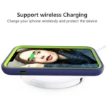 Wave Pattern 3 in 1 Silicone + PC Phone Case, For iPhone 15 - Image 4