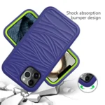 Wave Pattern 3 in 1 Silicone + PC Phone Case, For iPhone 15 - Image 5