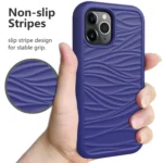 Wave Pattern 3 in 1 Silicone + PC Phone Case, For iPhone 15 - Image 6