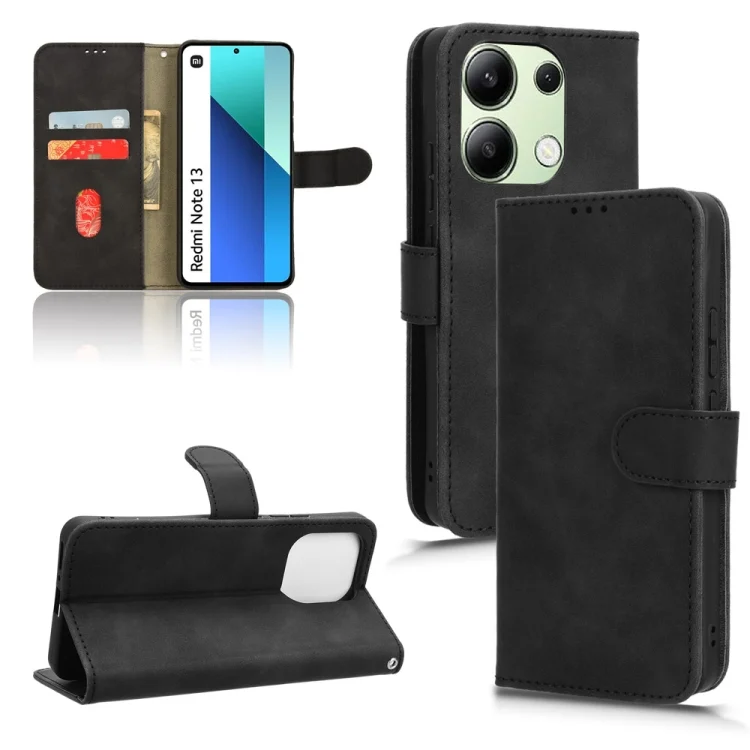 EDA005418012A.webp Skin Feel Magnetic Flip Leather Phone Case, For Xiaomi Redmi Note 13 4G, For Xiaomi Redmi 13C 5G, For Xiaomi Redmi K70E, For Xiaomi 14 Ultra - Image 1