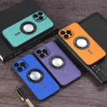 Cloth Texture MagSafe Magnetic PU Phone Case, For iPhone 15 Pro Max, For iPhone 15 Pro - Image 2