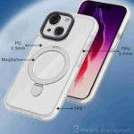 Kingsteel Wolf MagSafe Holder Transparent Phone Case, For iPhone 15 Pro Max, For iPhone 15 Pro, For iPhone 15 Plus, For iPhone 15 - Image 2