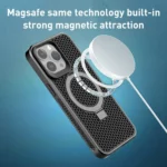 Skin Feel PC+TPU Cooling Magnetic Magsafe Phone Case with Stand, For iPhone 15 Pro, For iPhone 15 Plus - Image 6